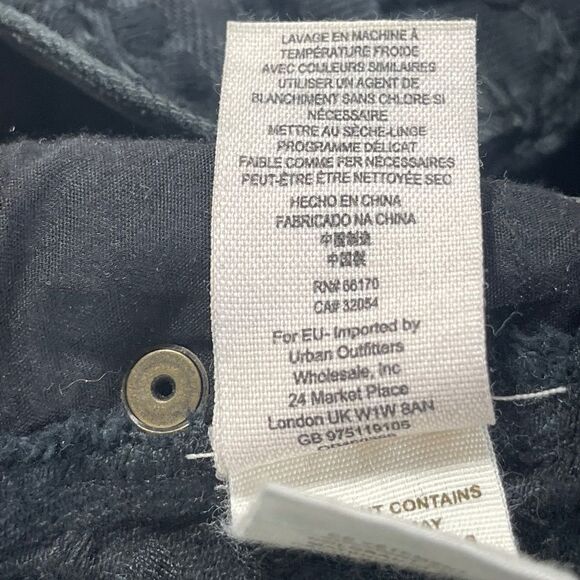 Free People Etienne Fields Black/Black Floral Embroidered Hi Waist Short… - Picture 9 of 12